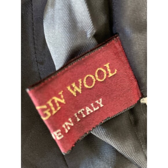 Vintage Italy Long Gray Coat Wool Womens Size 4 8935 - Picture 5 of 12